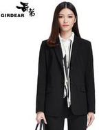哥弟女裝夏款新品長袖兩粒扣西裝翻領顯瘦上衣外套490097